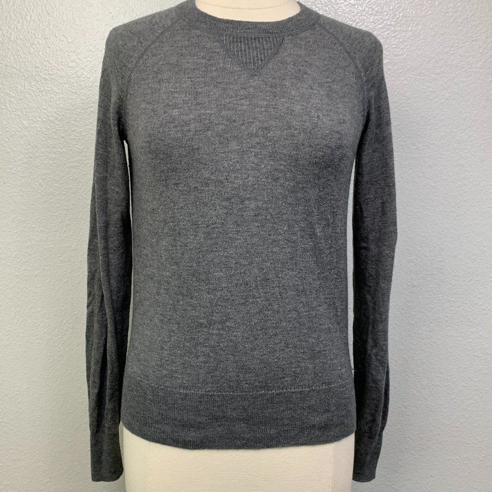 Theory Pull Over Gray Wool Nylon Blend Sweater Size P/XS